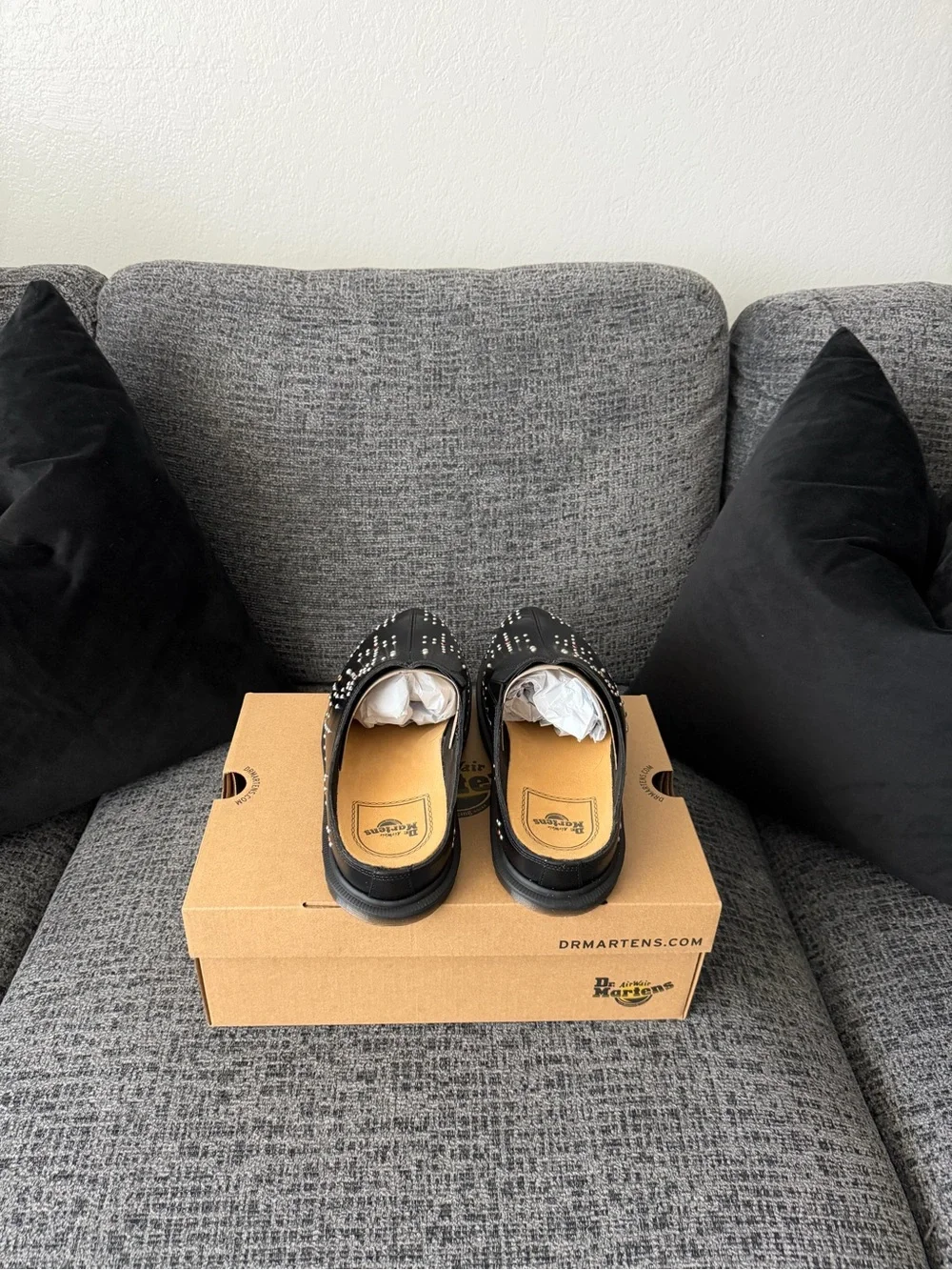 Dr Marten San Studded Leather Mules
